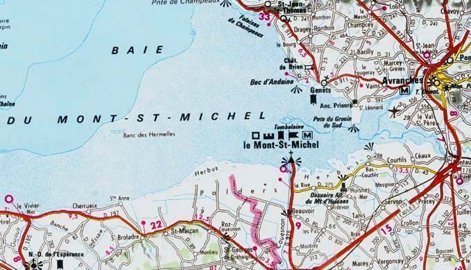 Carte Mt St MICHEL & ilôt Tombelaine §§