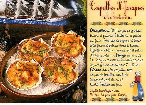 COQUILLES ST JACQUES à La Bretonne.§§